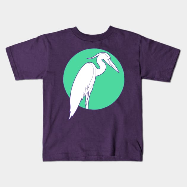 Izmet's Heron Kids T-Shirt by Izmet